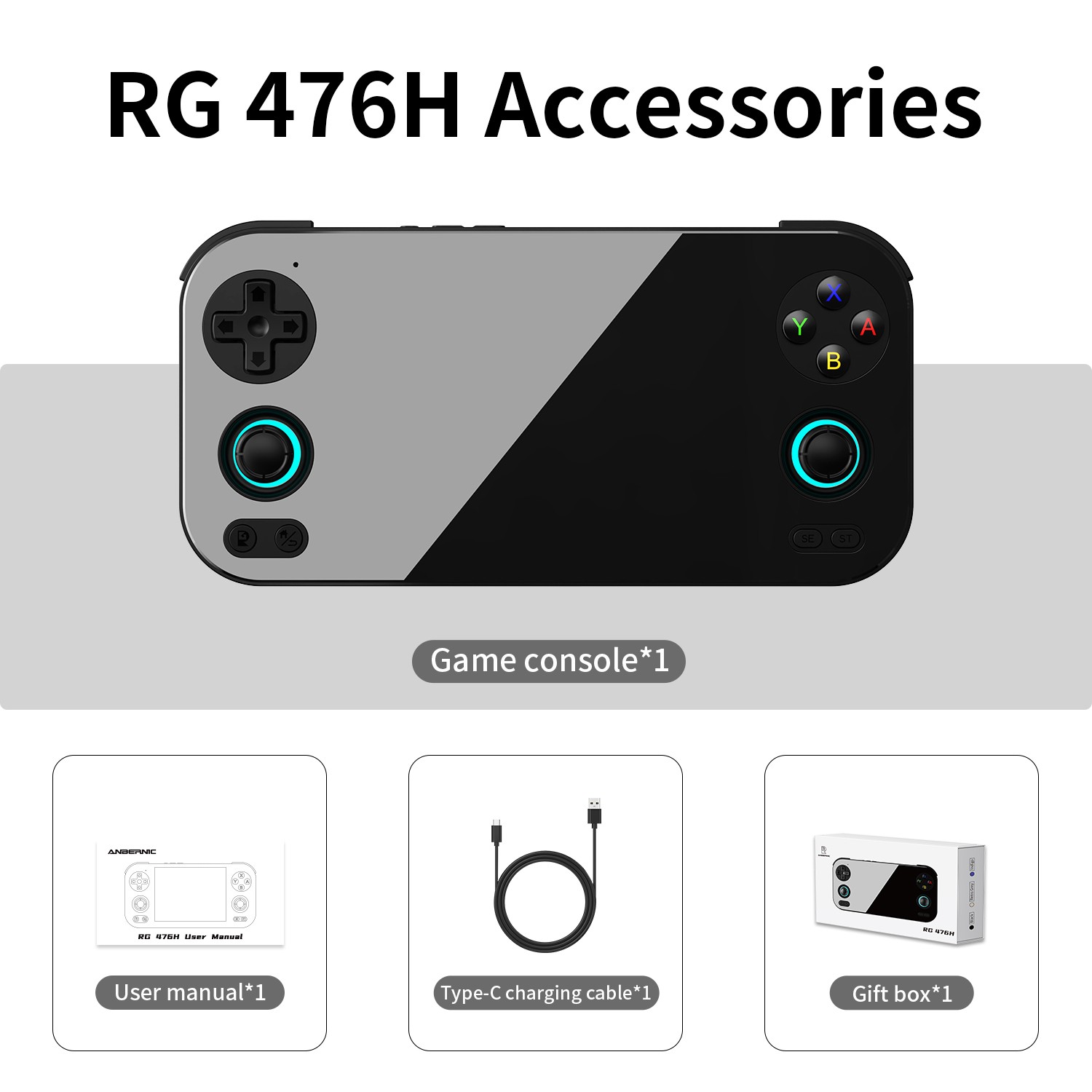 ANBERNIC RG 476H Retro Handheld Game Console Android13 5000mAh 4.7-inch Gifts