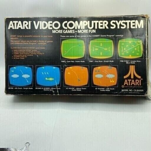 ATARI 2600 Video Game Sears Video Arcade System w/ 4 Switch In Box + Manual.