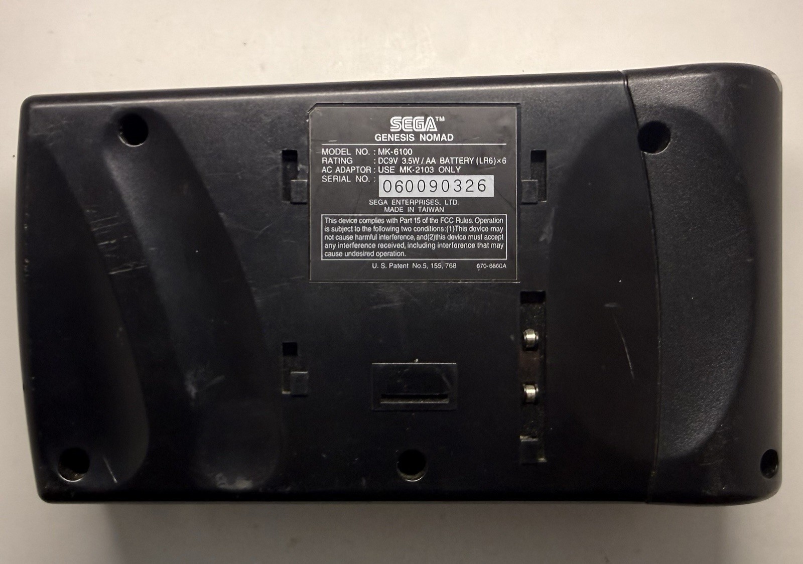 Sega Nomad Handheld Console MK6100 With Charger And Original Battery Pack Tested