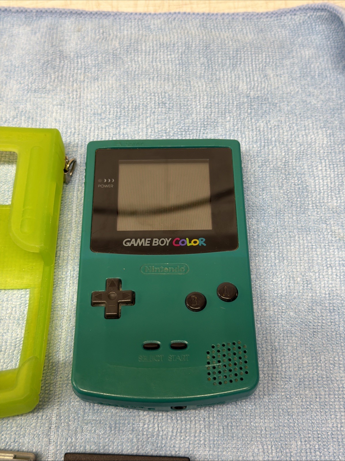 Nintendo Game Boy Color Handheld Console Teal CGB-001 With 2 Games!