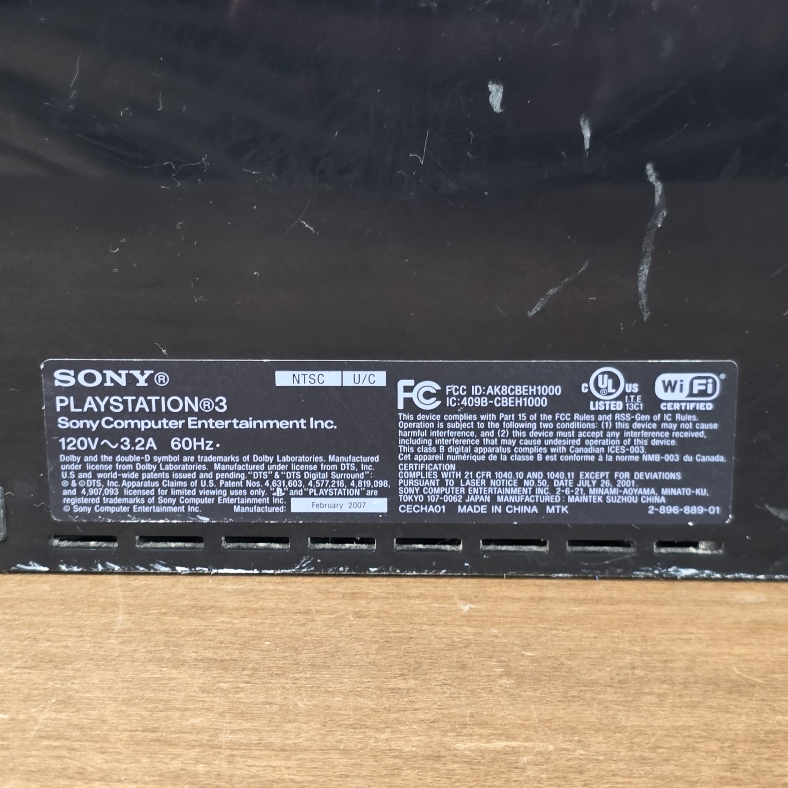 Sony Playstation 3 Backwards Compatible CECHA01 PS3 Console Only TESTED WORKING