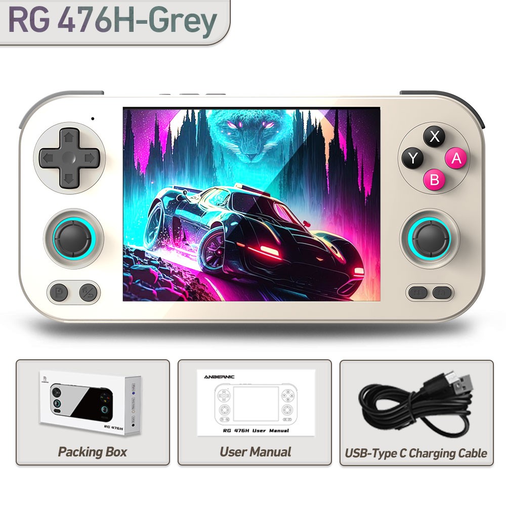 ANBERNIC RG 476H Retro Handheld Game Console Android 13 RG406H 5000mAh 4.7-inch