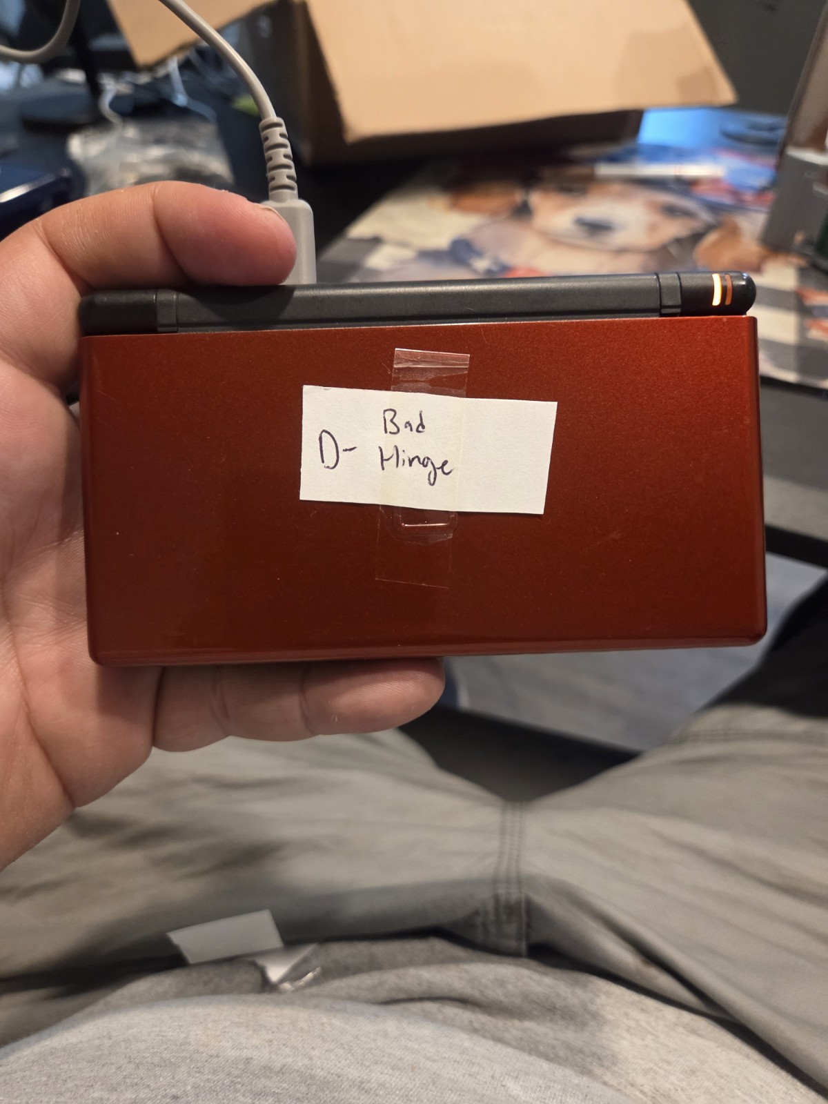 Nintendo DS Lite USG-001(JPN) Red Handheld Console w/ Stylus Only