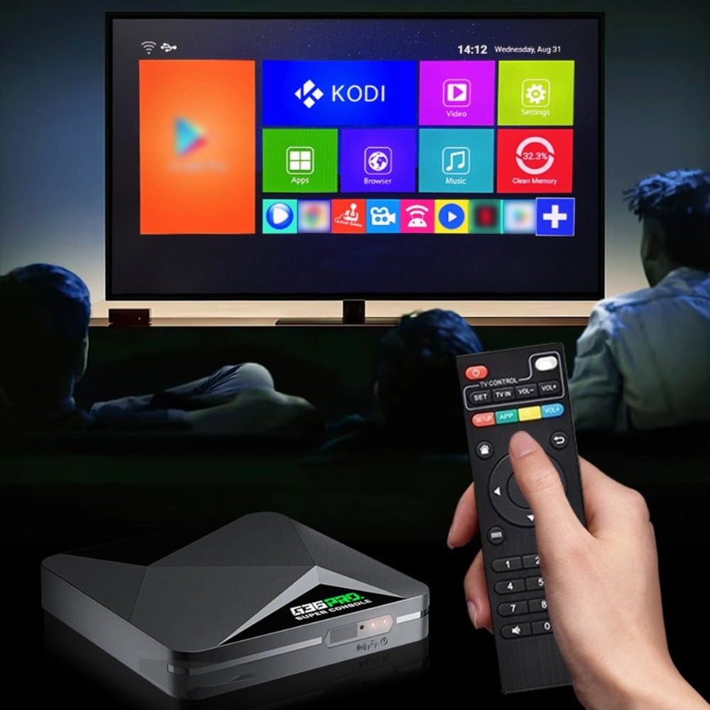 Wireless 2.4G Retro Gaming Handle Console TV Box Built-In 120000+ Video Games