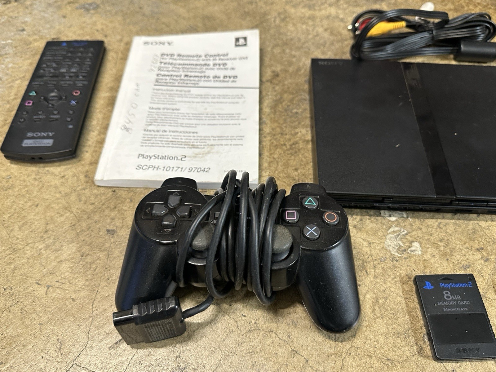Sony PlayStation 2 Slim Console PS2 SCPH-75001 Bundle Eye Toy Camera Games