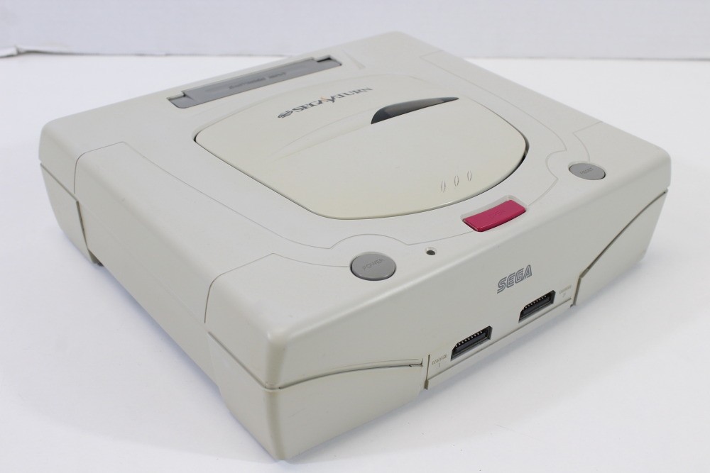 SEGA Saturn White Console Controller x2 AC AV HST-3220 SS JP Japan WORKING #4