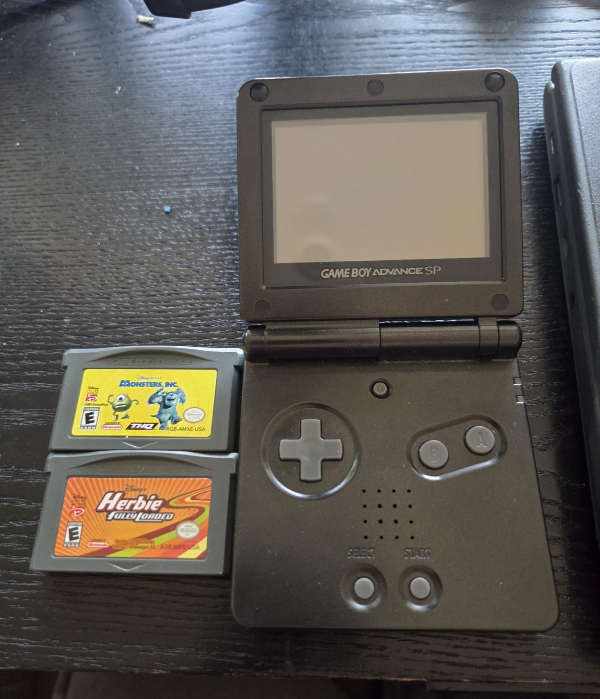 Nintendo Game Boy Advance SP Black Console w/ Headphone Jack