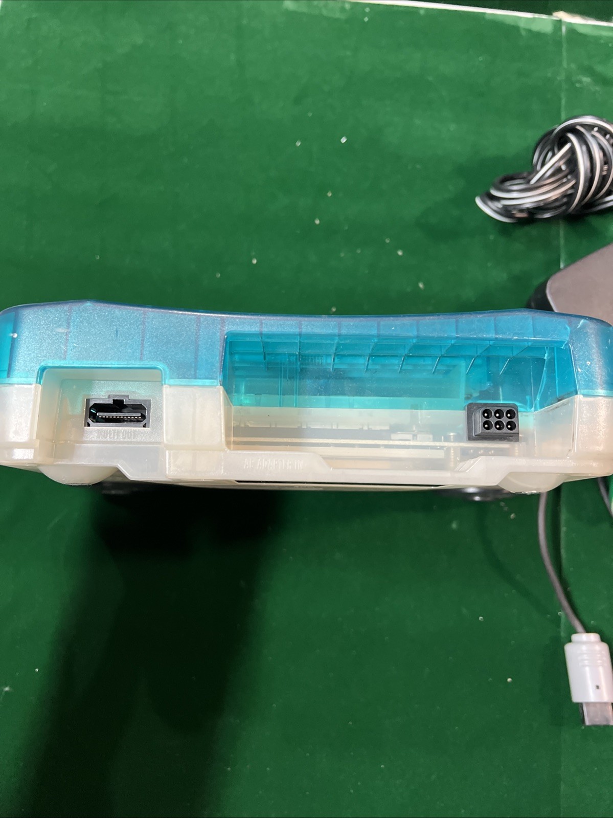Nintendo 64 Clear Blue Ice Blue Console Controller Power Adapter