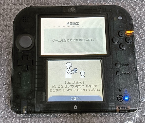 Nintendo 2DS Clear Black Console only testef Japanese ver from Japan