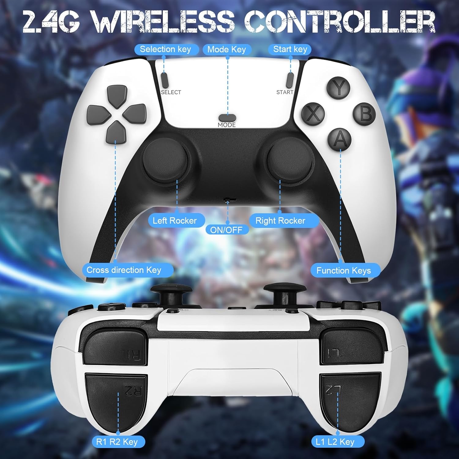 4K HDMI TV Game Stick Built-in 128GB 30000+ Video Games Console Wireless Gamepad