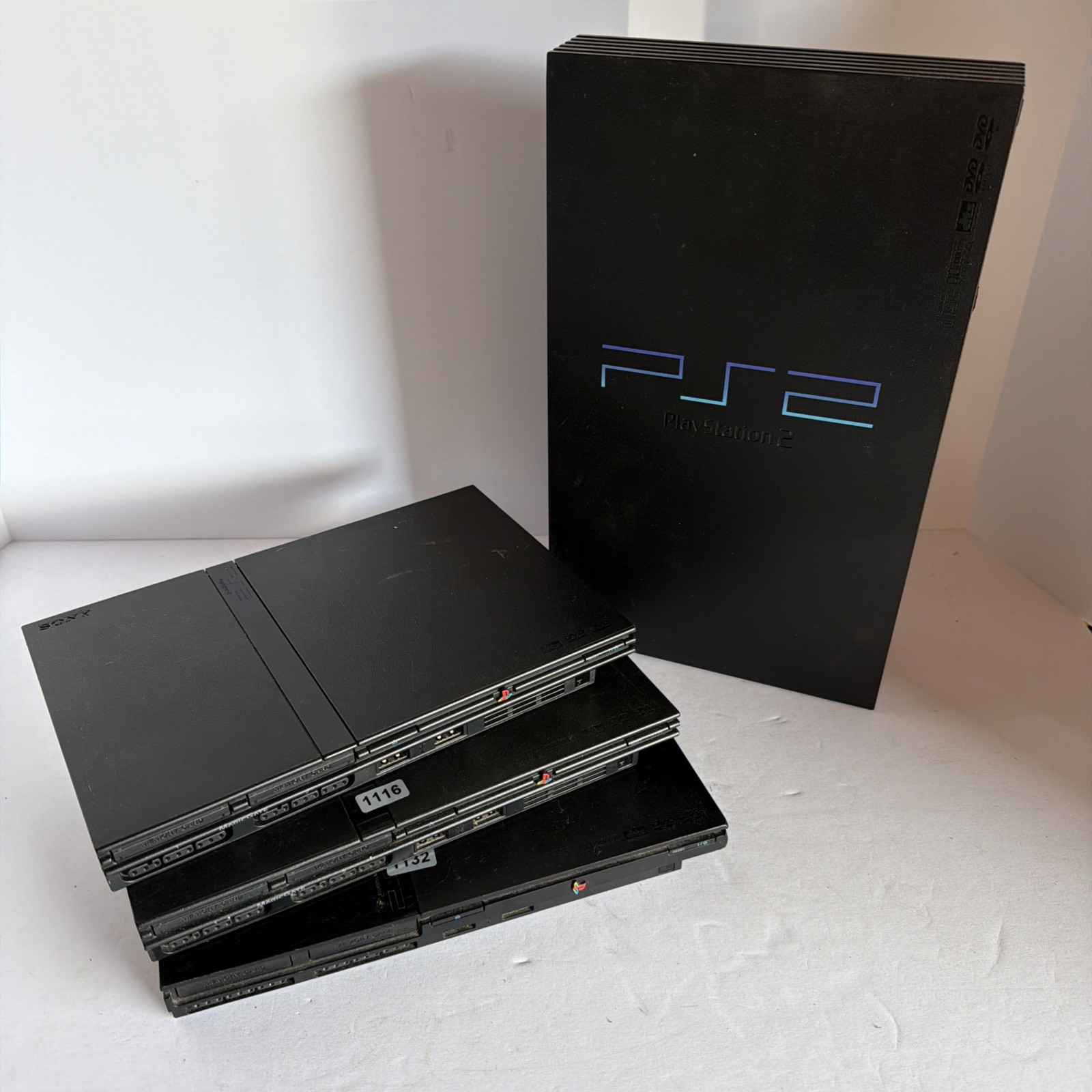 4 Sony Ps2 Slim SCPH-77001 Playstation 2 Consoles Only Lot Only Black For Repair