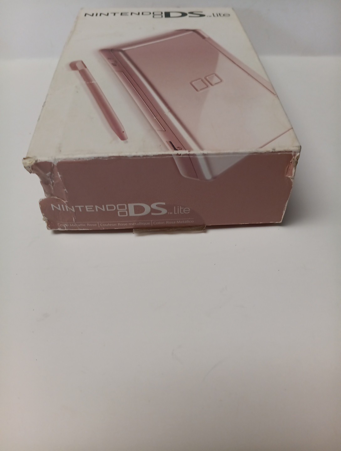 Nintendo DS Lite Metallic Rose Pink System And Adaptor No Charger Tested