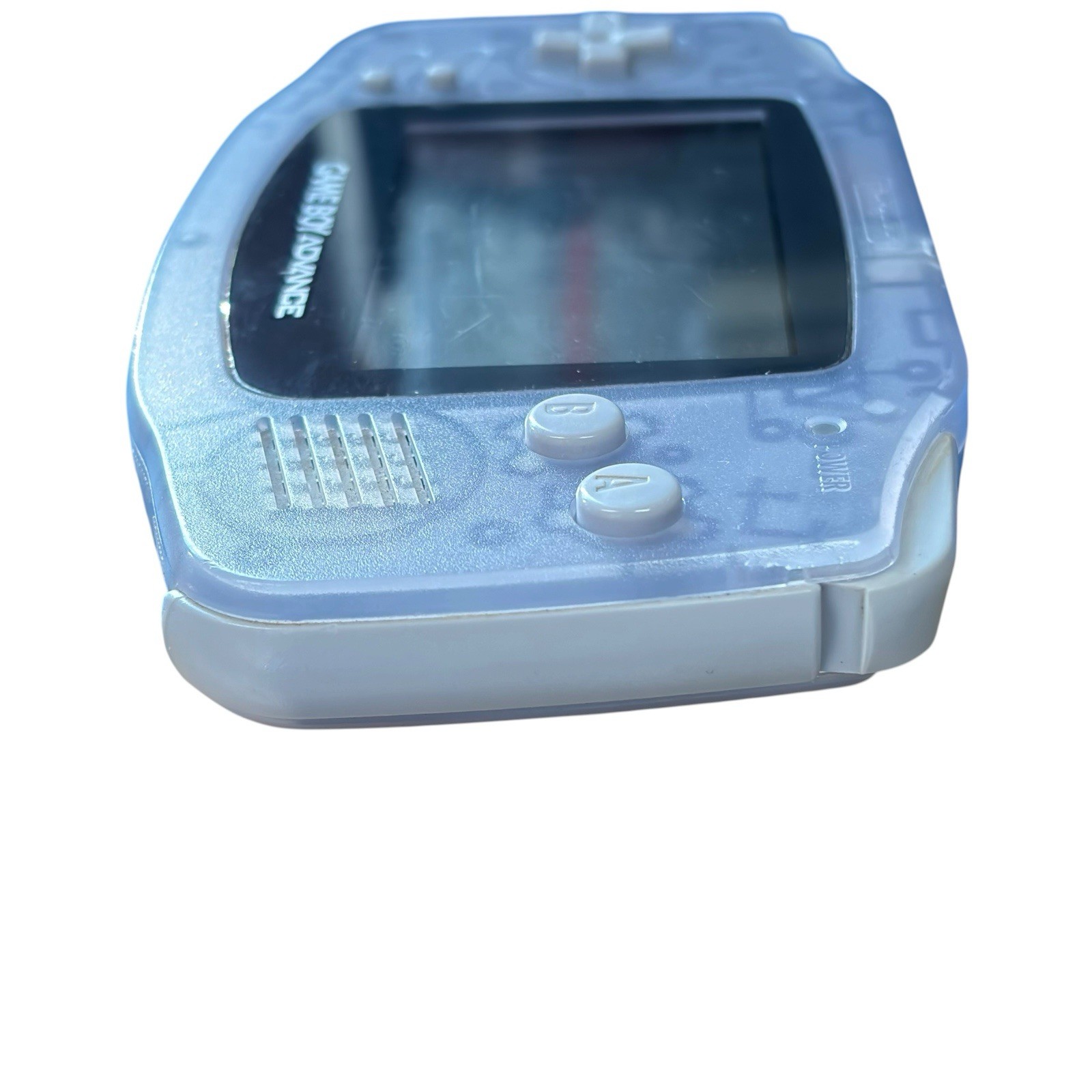 Nintendo Game Boy Advance Glacier Console Bundle AGB-001 W/ Super RC Pro-Am