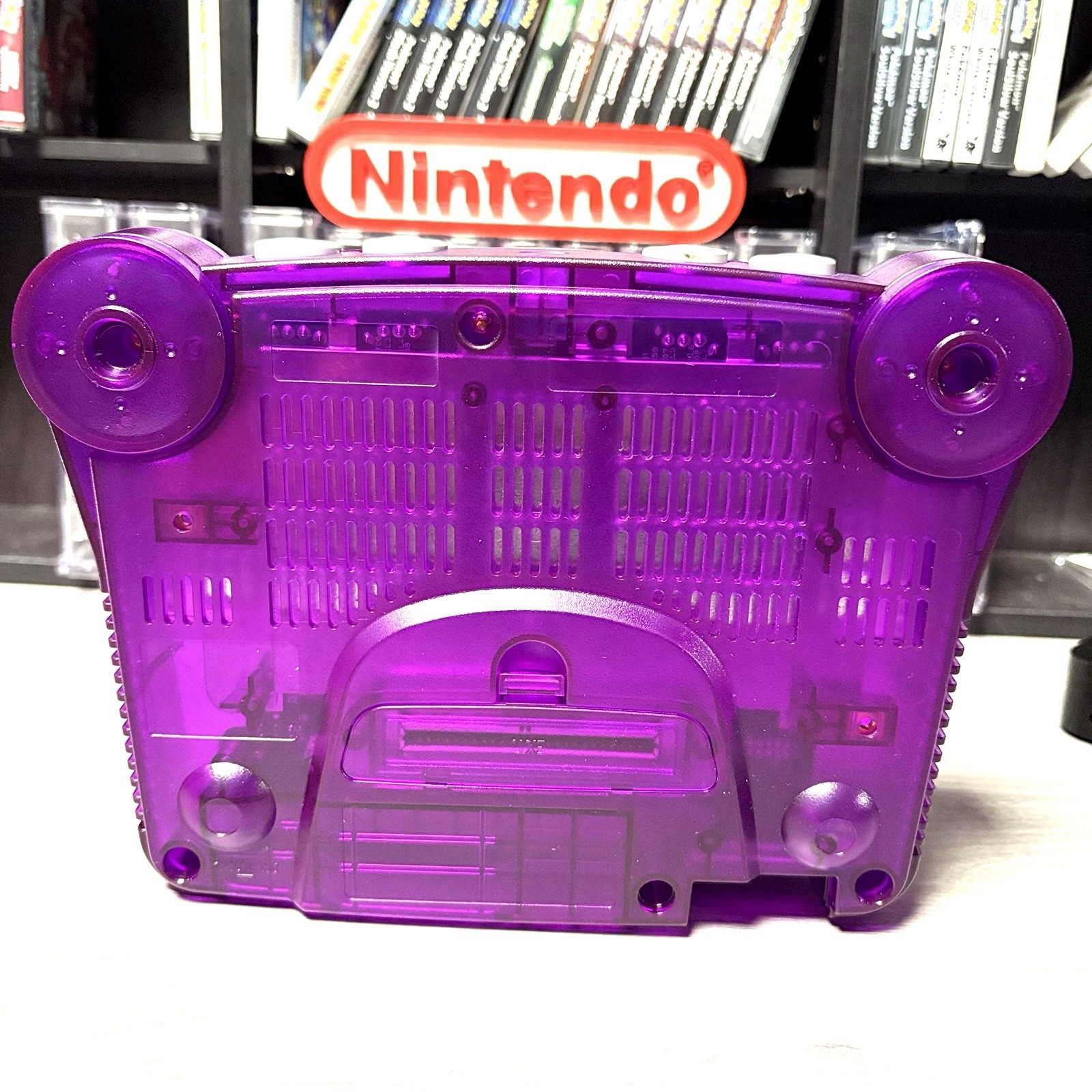 N64 Nintendo 64 Transparent Purple Custom Re-She’ll Console