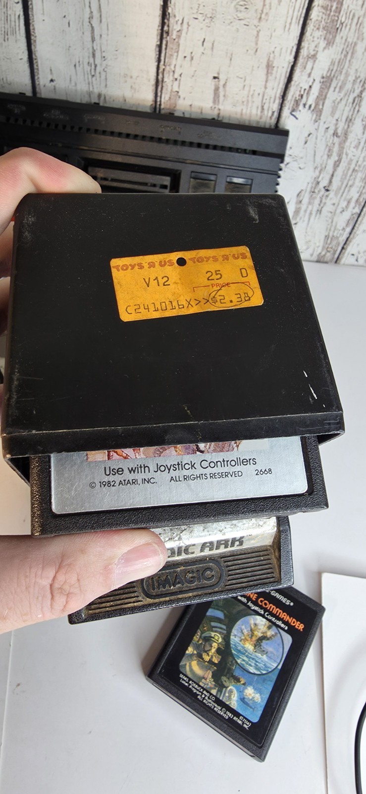 Atari 2600 Jr. Console Bundle w/ 36 Games & Joysticks TESTED Donkey Kong/Pitfall