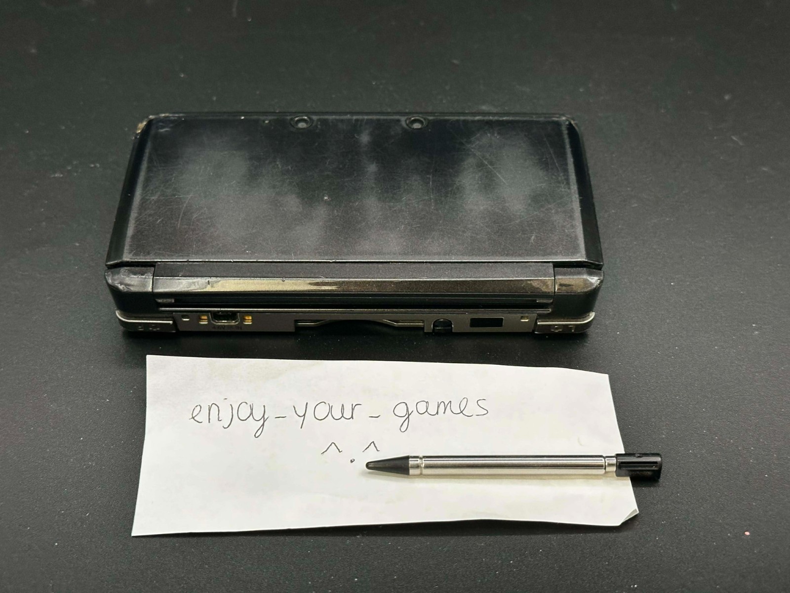 Nintendo 3DS Silver/Black Tested | English | Charger | USA Seller-SHIP IN 1-DAY