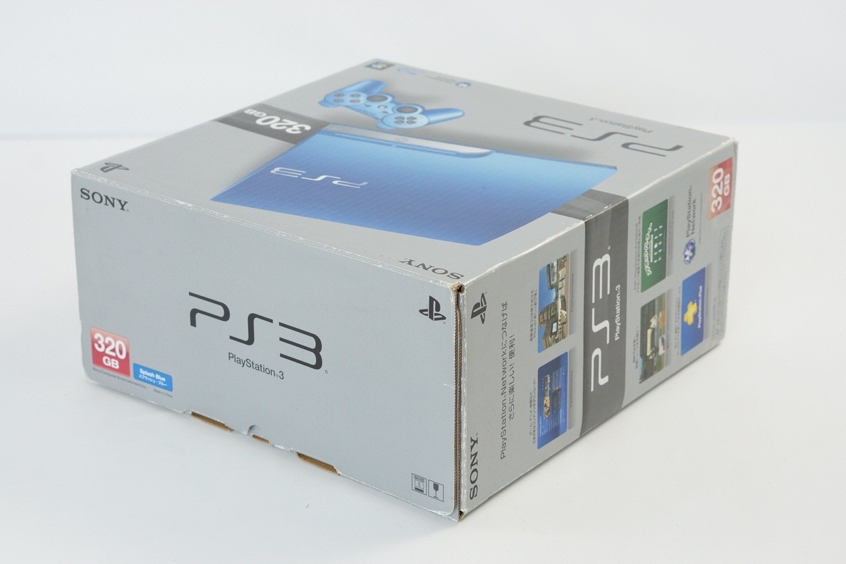PS3 Playstation3 SPLASH BLUE Console CECH-3000B 320GB Tested System 02