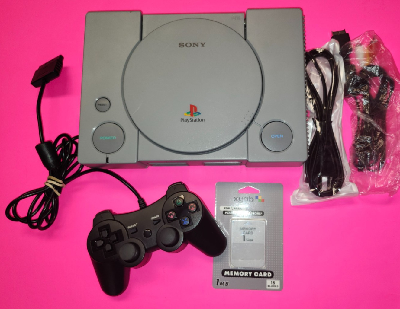 Sony PlayStation 1 PS1 Original Console System Bundle – Tested and Works