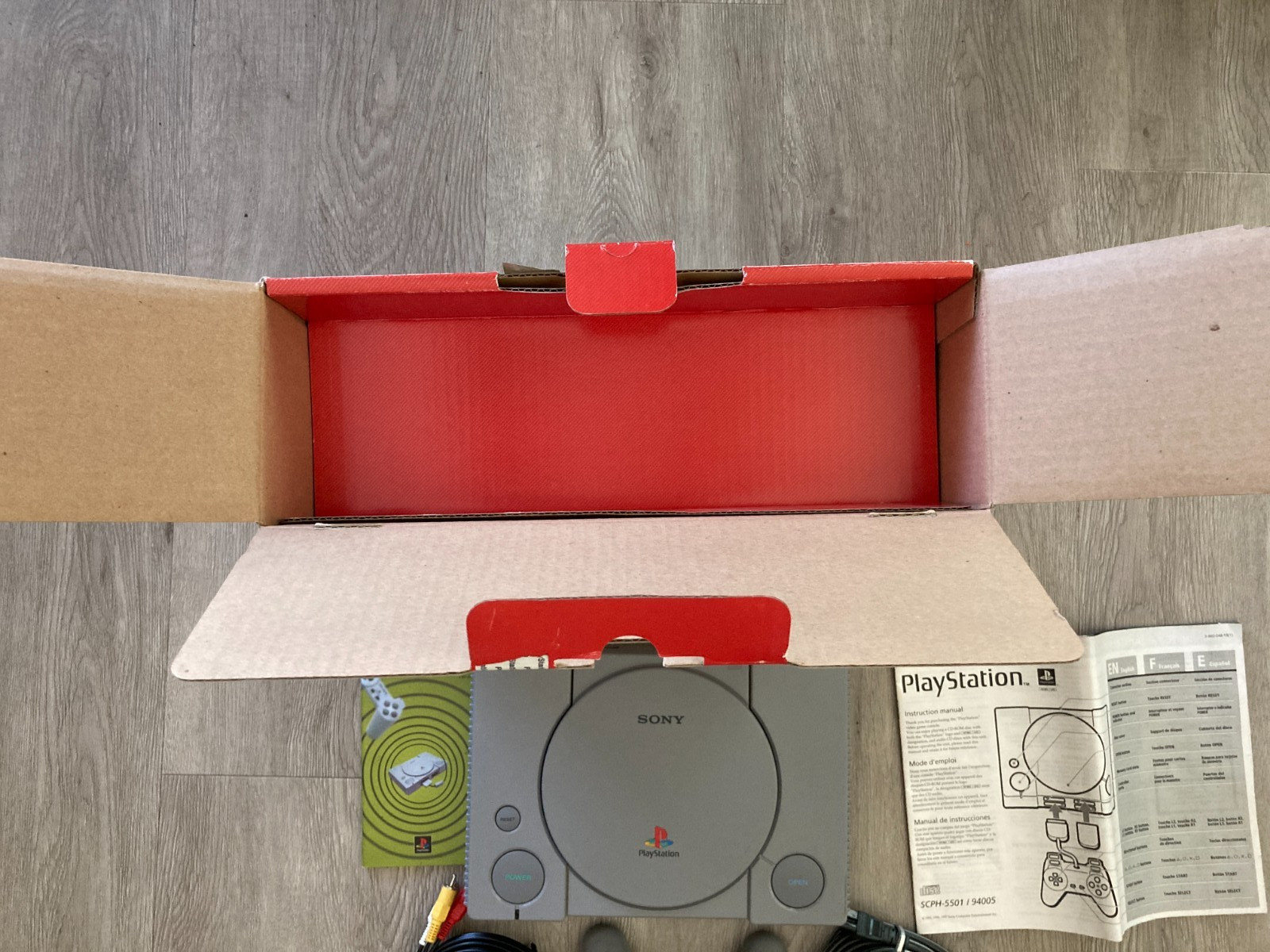 Open Box Sony PlayStation 1 Console, Excellent Condition, in Original Box 1997