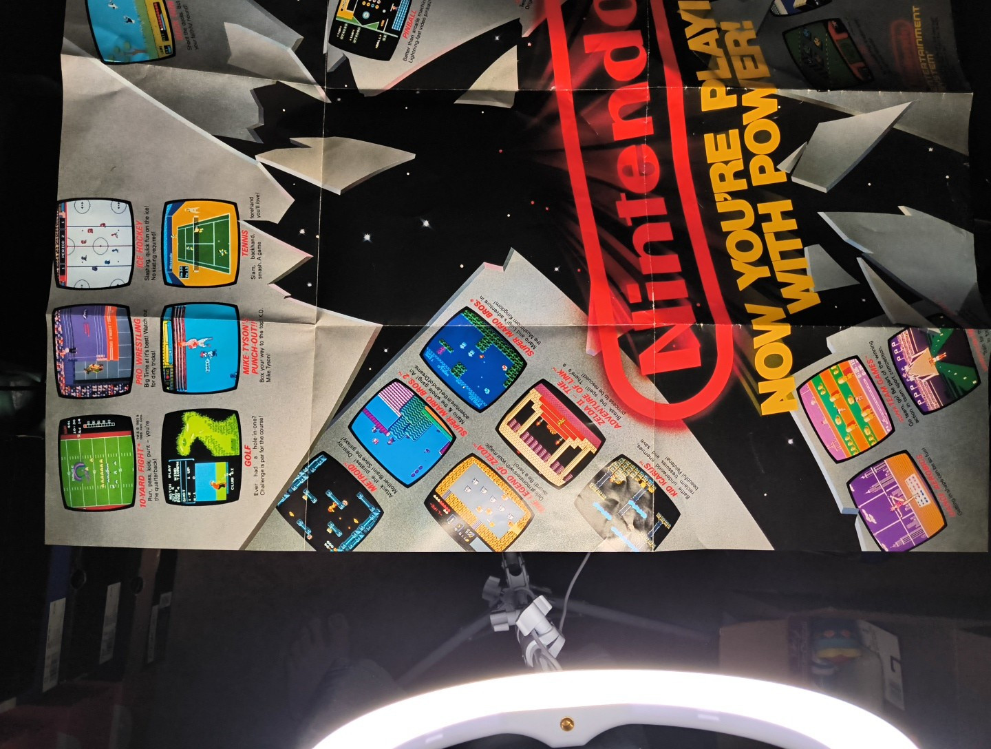 1988 Nintendo NES Now You’re Playing With Power! Poster Insert 15.5 x 11.75 RARE