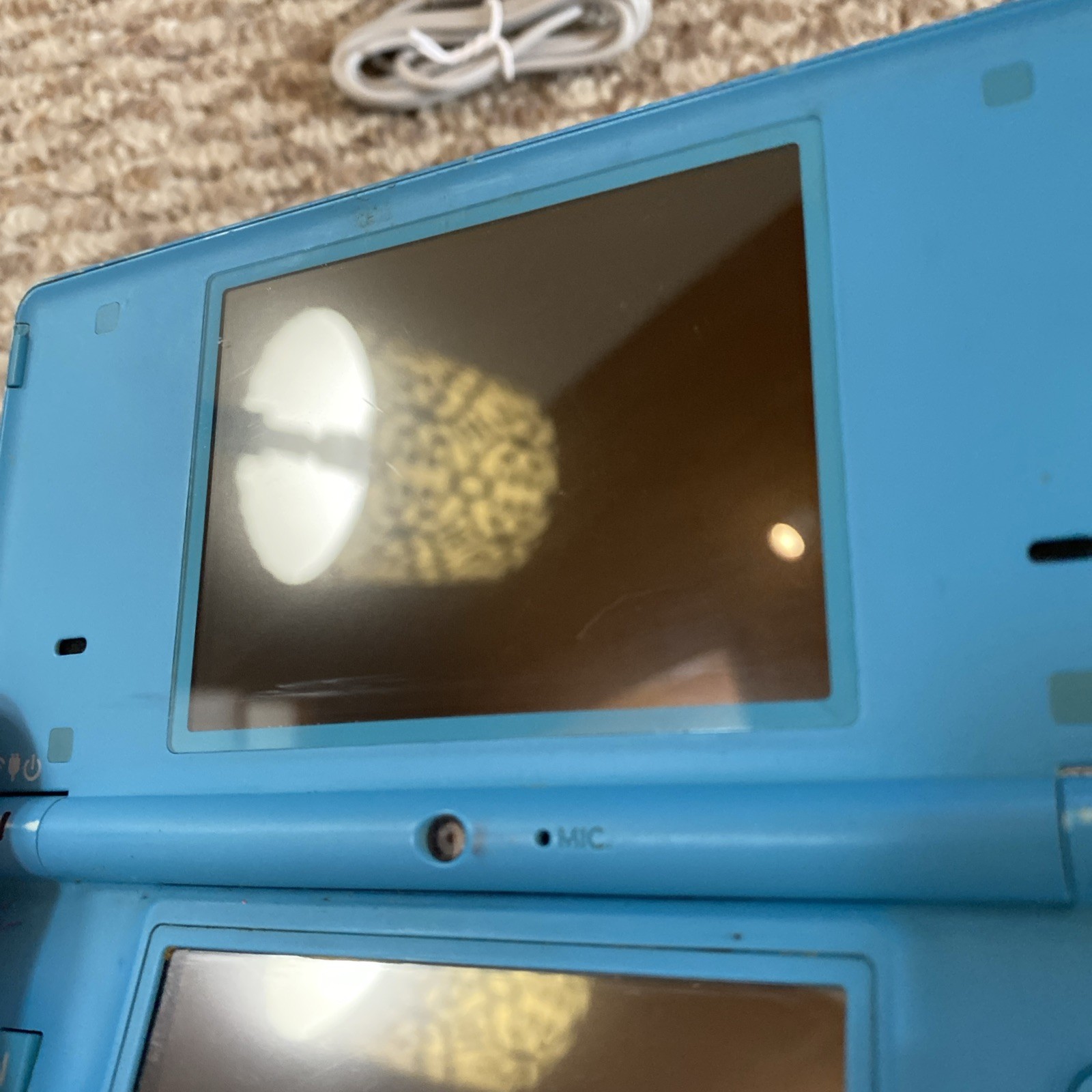Nintendo DSi Blue Handheld Console Camera/Charger Stylus Tested