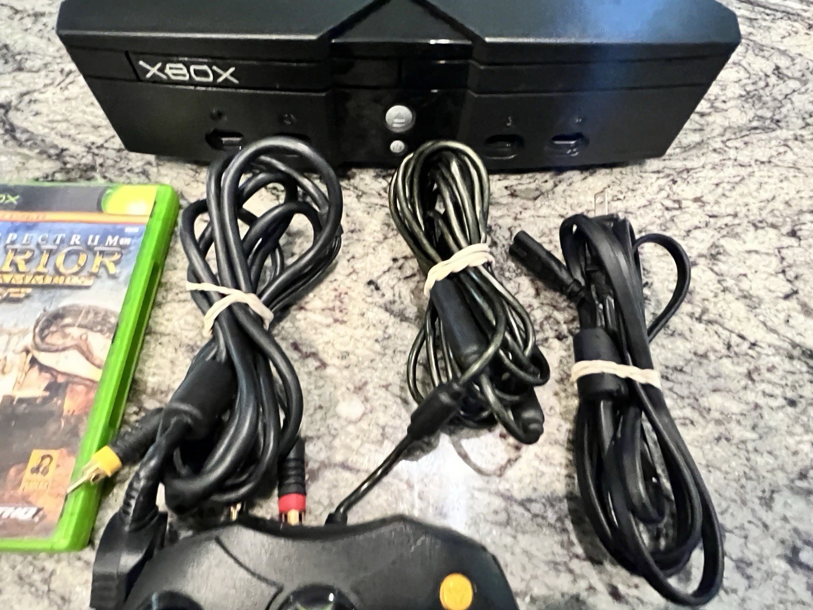 OG Xbox Console Bundle:Controller,Cables Cords Game Upgraded Read!
