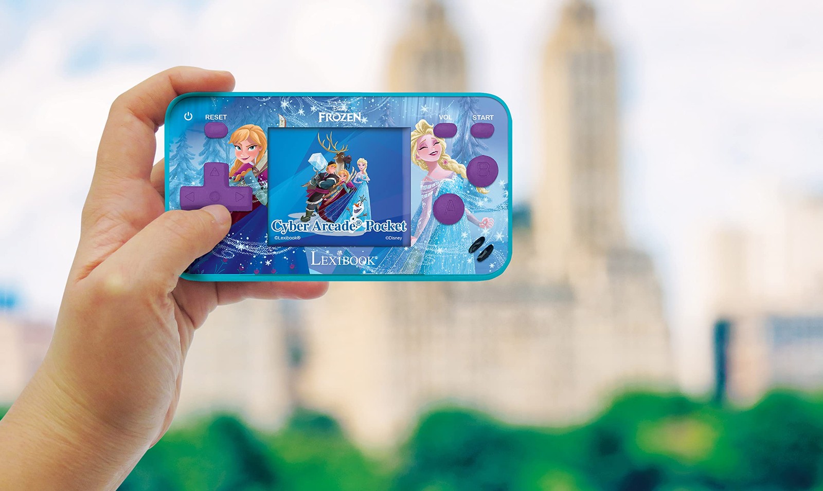 Frozen Arcade Pocket Gaming Console, 150 Games, LCD, Battery Operated, Purple…