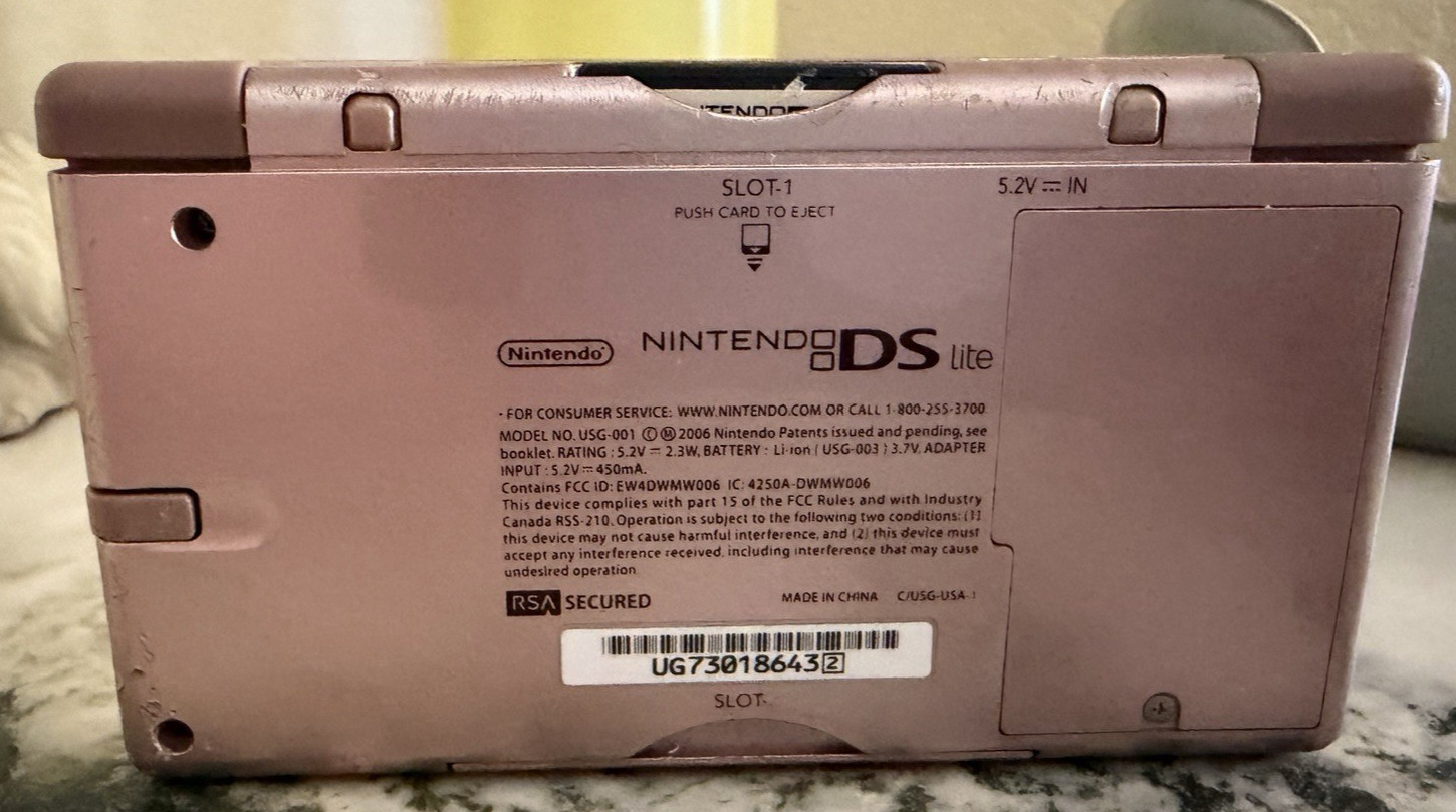 Nintendo DS Lite Video Game Console – Metallic Rose