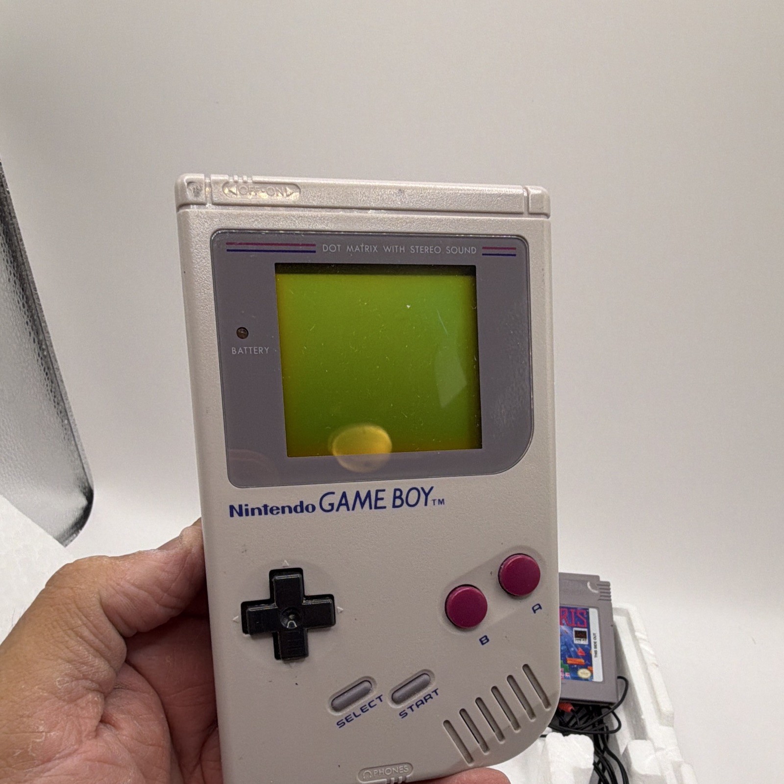 Nintendo Game Boy DMG-01 Gray Handheld System w/ Tetris, Box & Manuals 1989