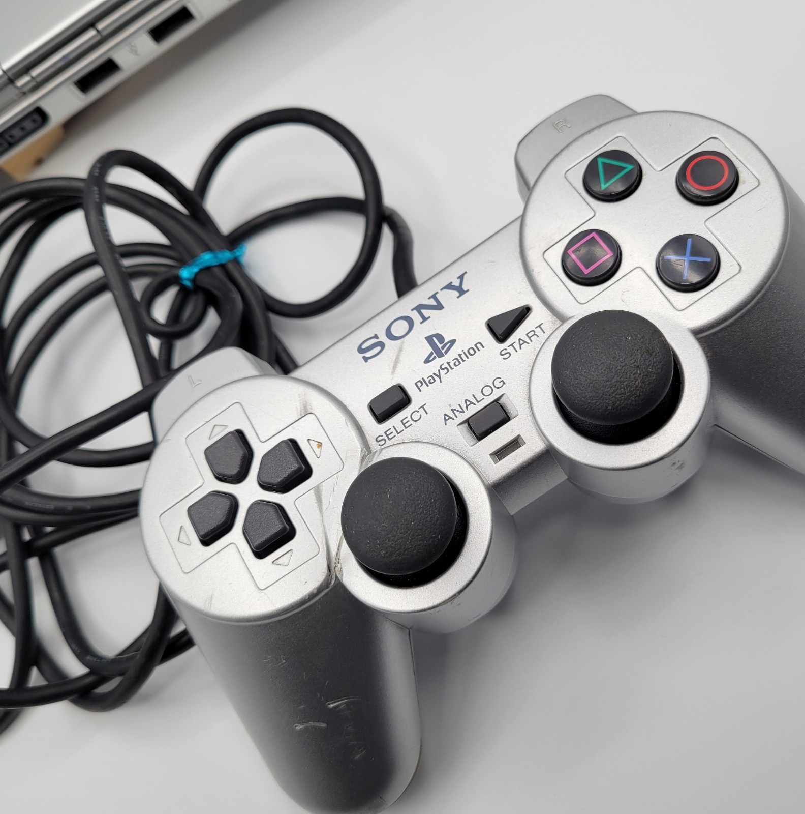 Sony PS2 Slim Silver SCPH-77001 Console Bundle with Games & Cables GTA
