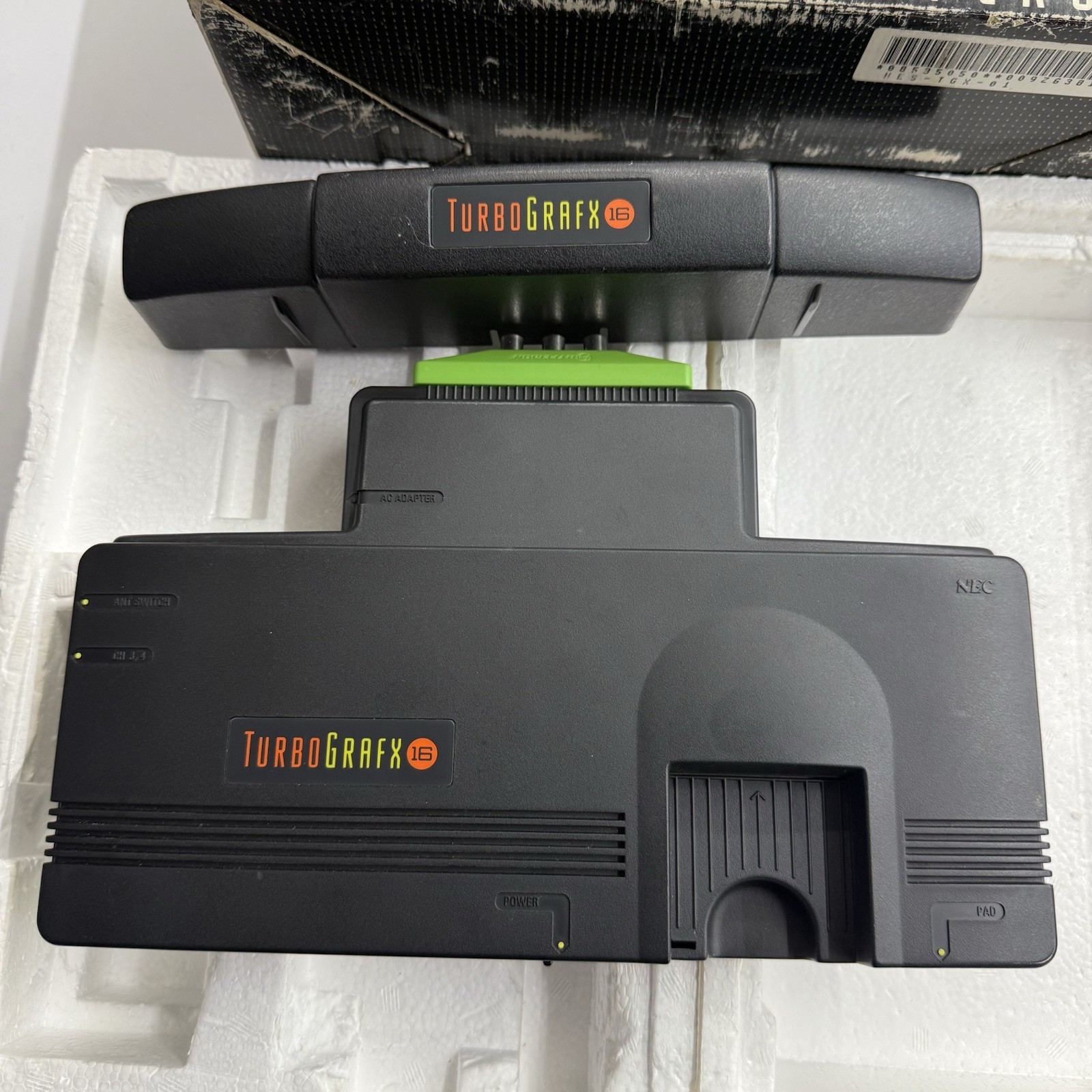 Tg16 – NEC TurboGrafx-16 System Black Console *Not complete* W/ Box Tested Works