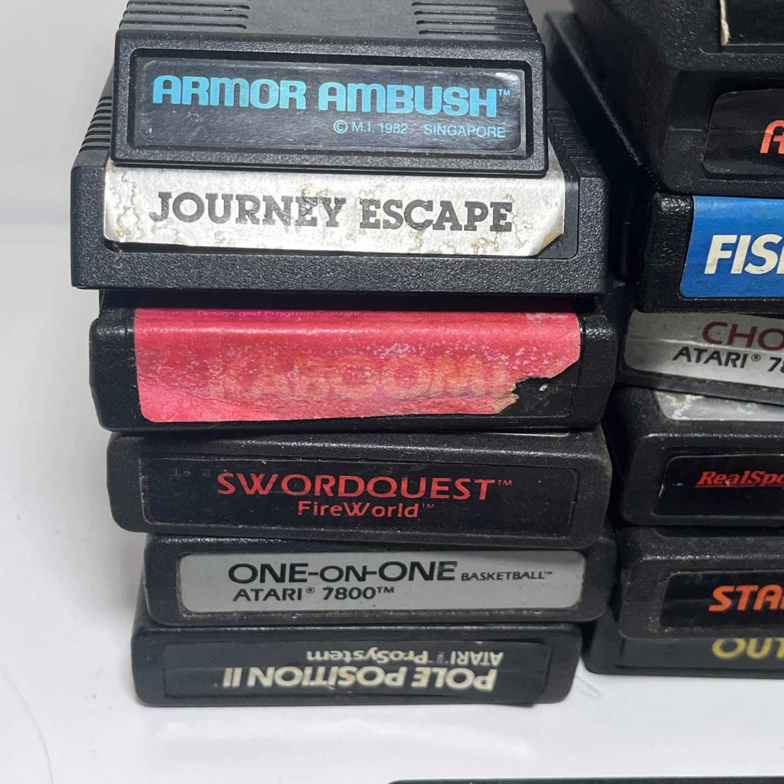 Atari 7800 Console, 2 Controller And 29 Games Lot + Cables READ DESC