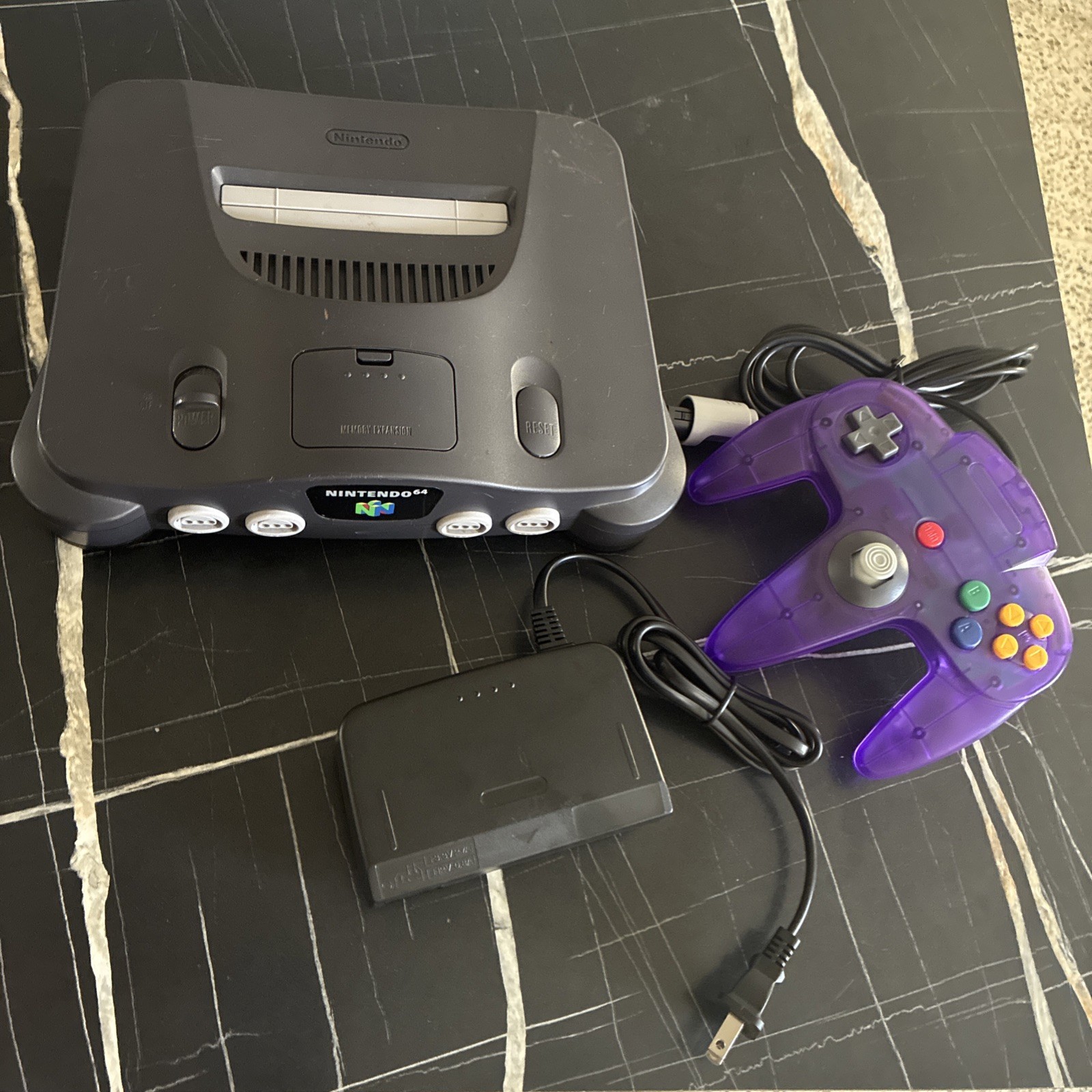Nintendo 64 Comes With 1 Controller Purple, 1 Ac Conector And The Console!