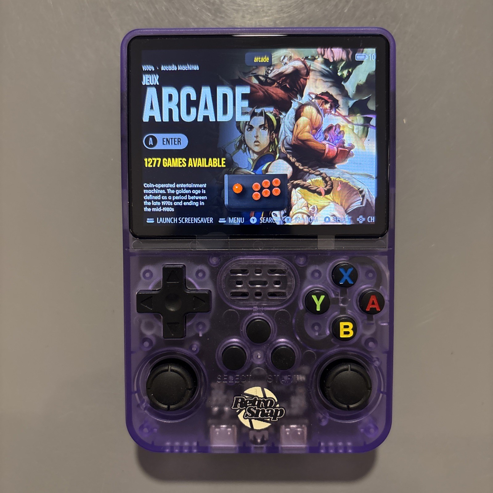 RetroSnap Retro Snap Play Handheld Game Console Clear Purple 40,000+ Games
