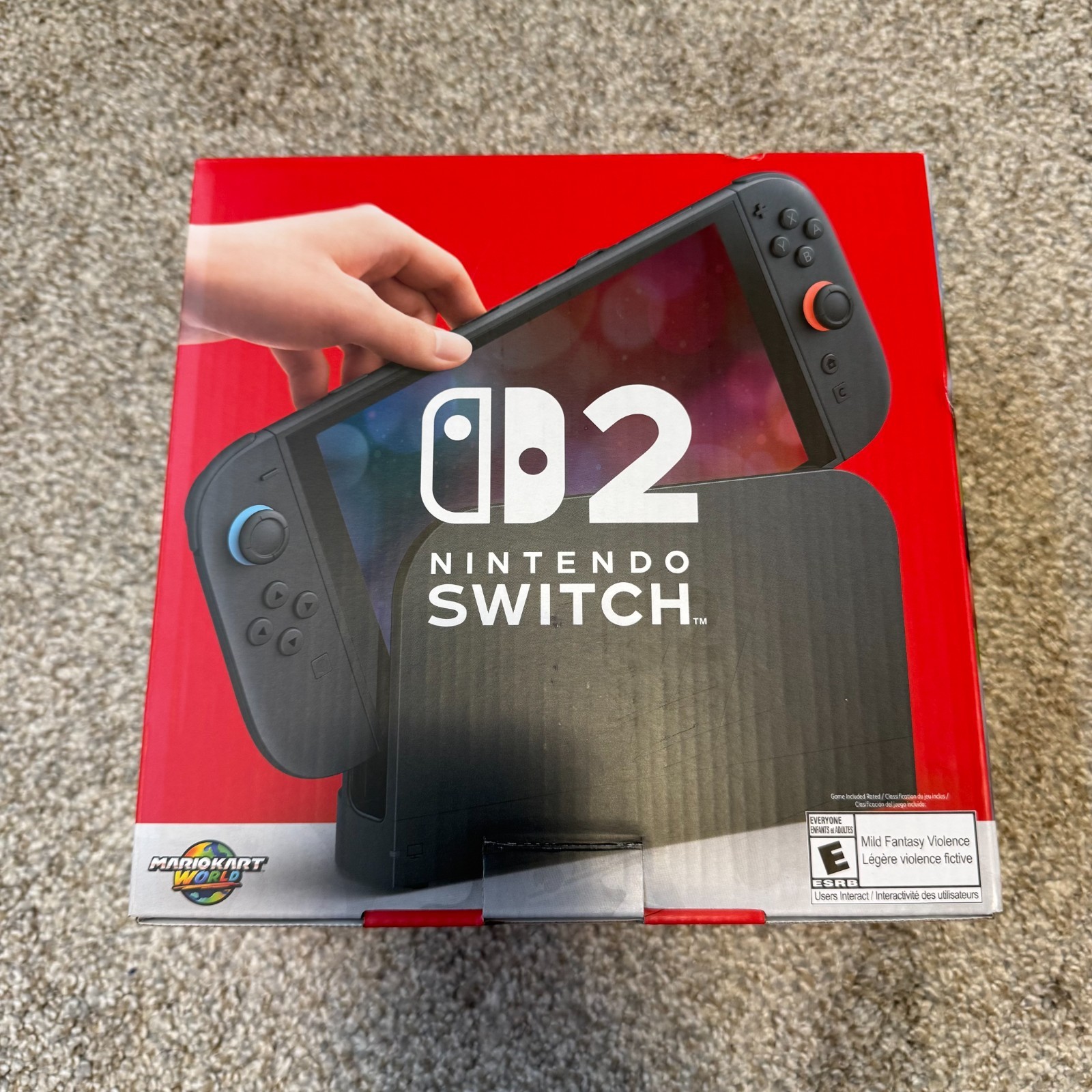 Nintendo Switch 2 Mario Kart World Bundle BOX ONLY W/ Plastic/Manuals/Inserts