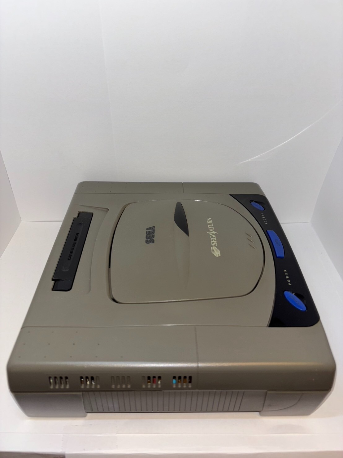 Sega Saturn Console Gray HST-0004 with 2 controllers Japanese Version tested