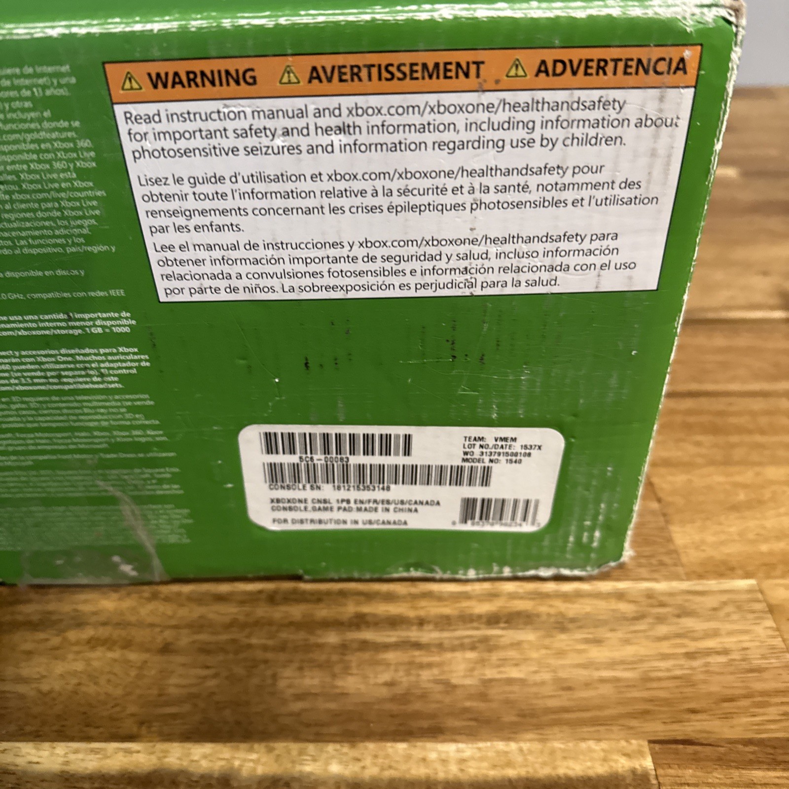 Microsoft Xbox One 500 GB/GOC9145CE7 Open Box