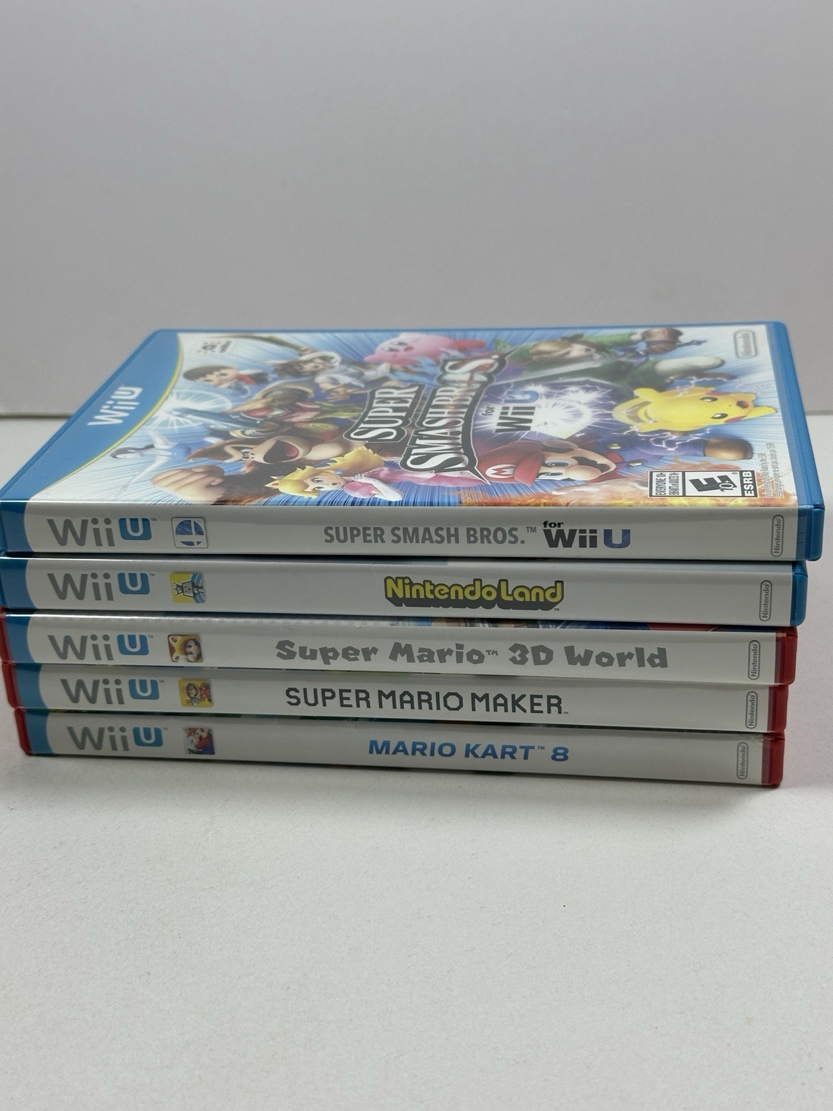 Nintendo Wii U 32GB Deluxe Black WUP-101(02) Console Bundle 5 Games Tested