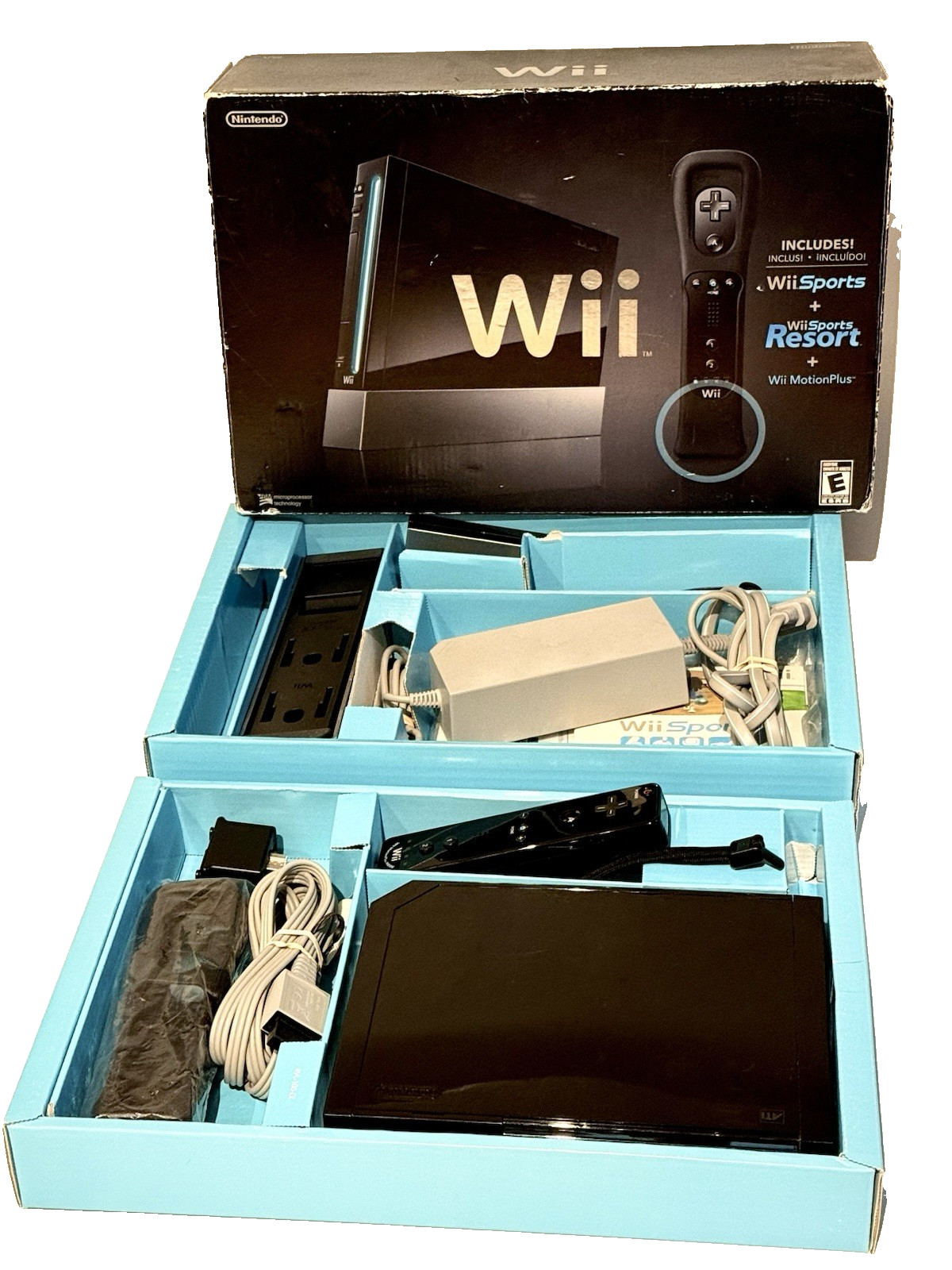 Nintendo Wii Sports Resort Video Game Console Bundle w/ Box Matching Serial #