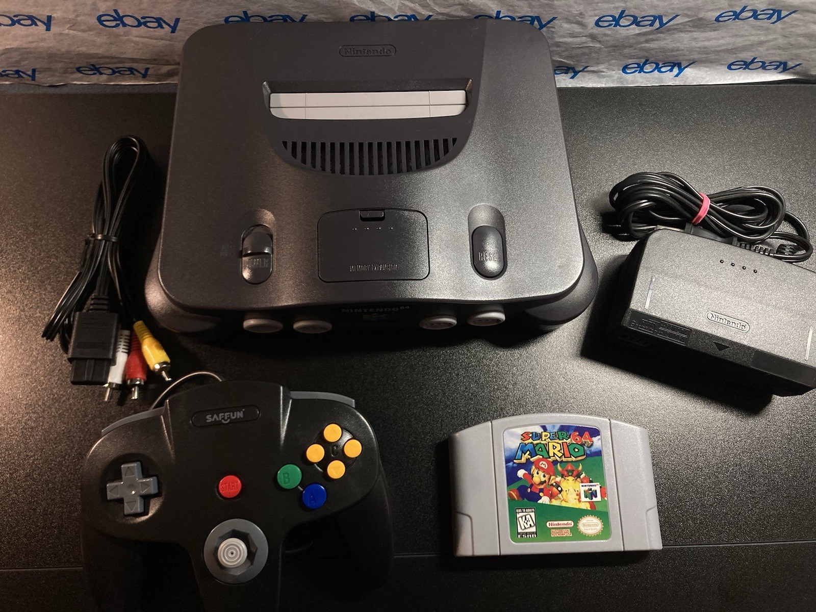 Nintendo 64 N64 Console + Super Mario 64+Controller+Cords