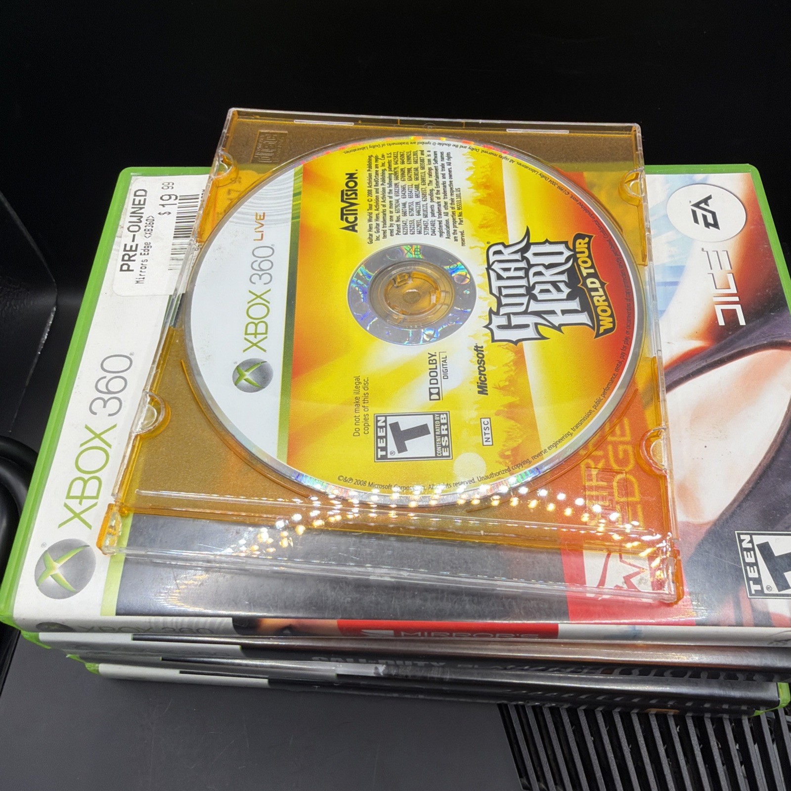 Xbox 360 Slim 250GB Console Bundle Controller 6 Games Tested and Working