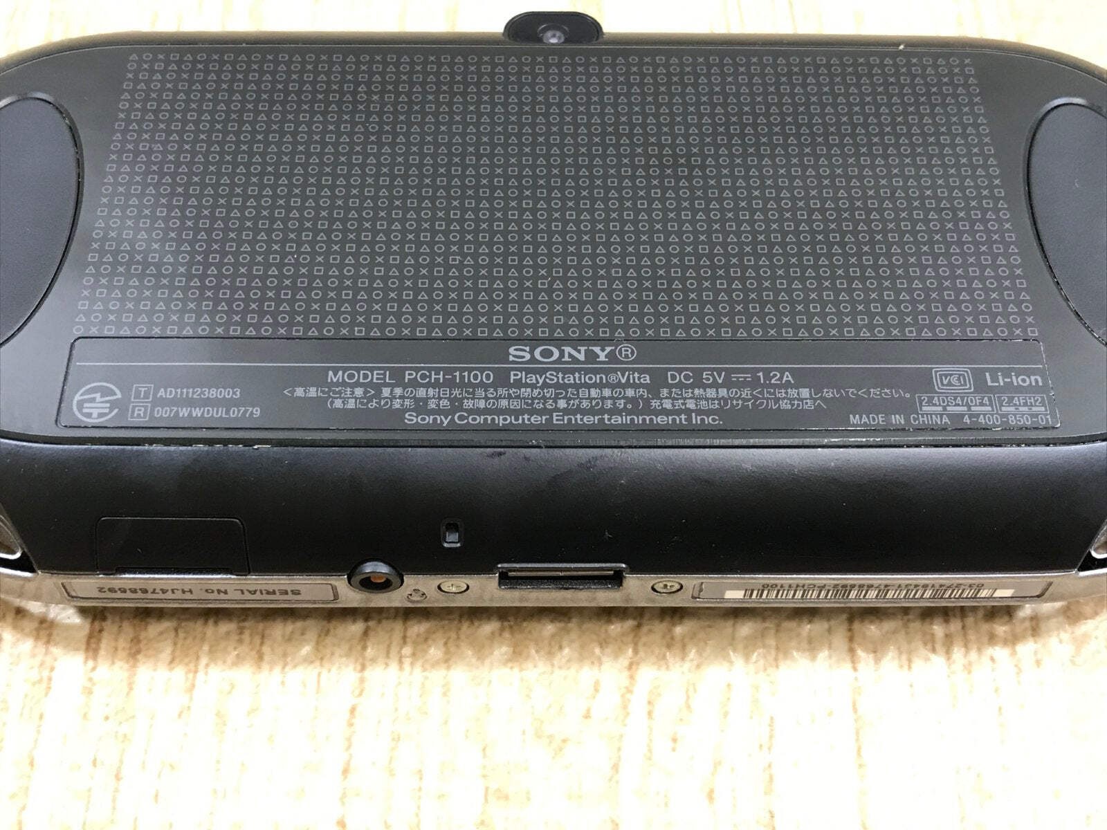 PS Vita PCH-1000 CRYSTAL BLACK Console Japan – With Defects GE1740