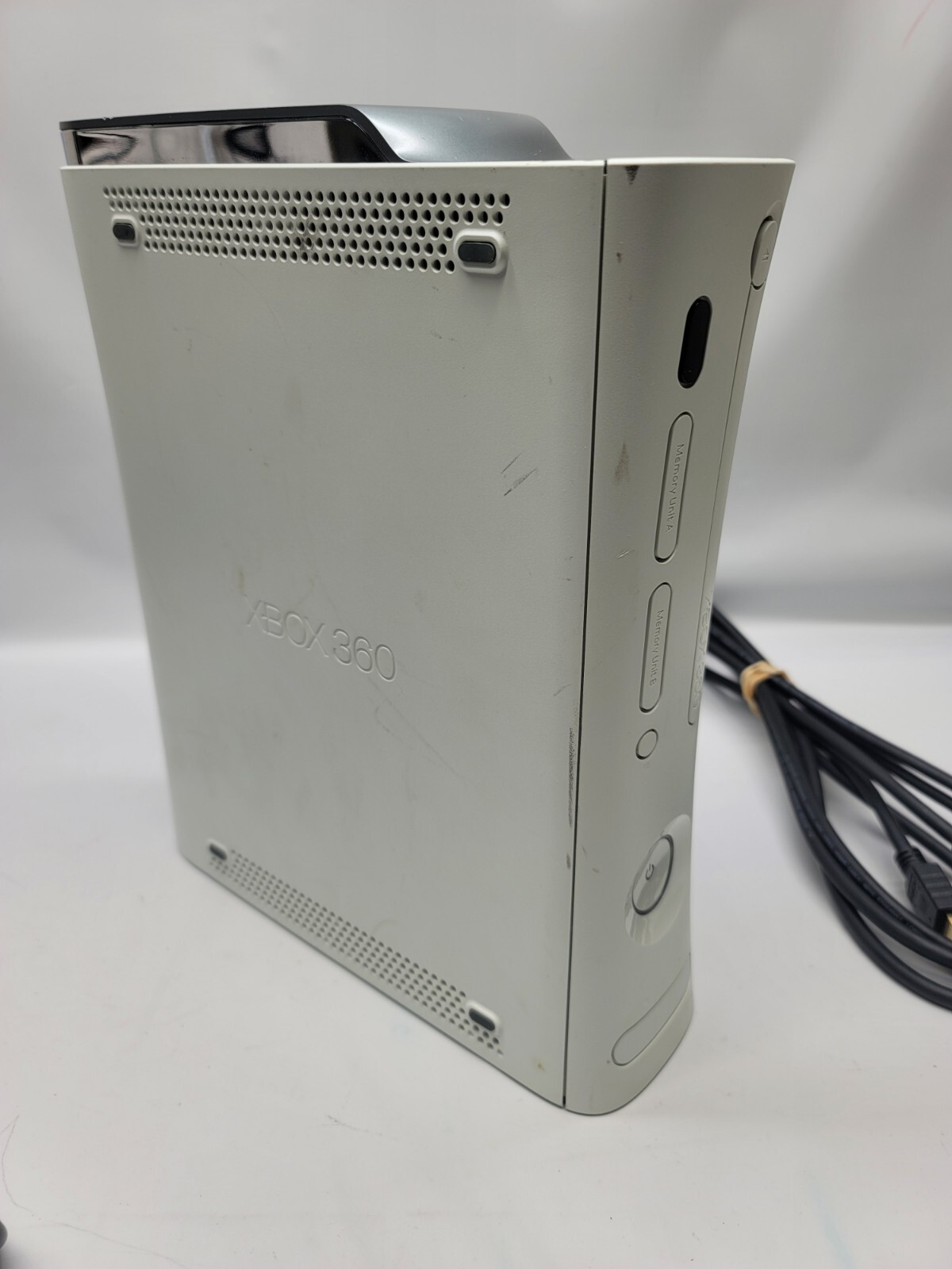Microsoft Xbox 360 Pro 14GB Console Matte White w/ Cords NO Controller Tested