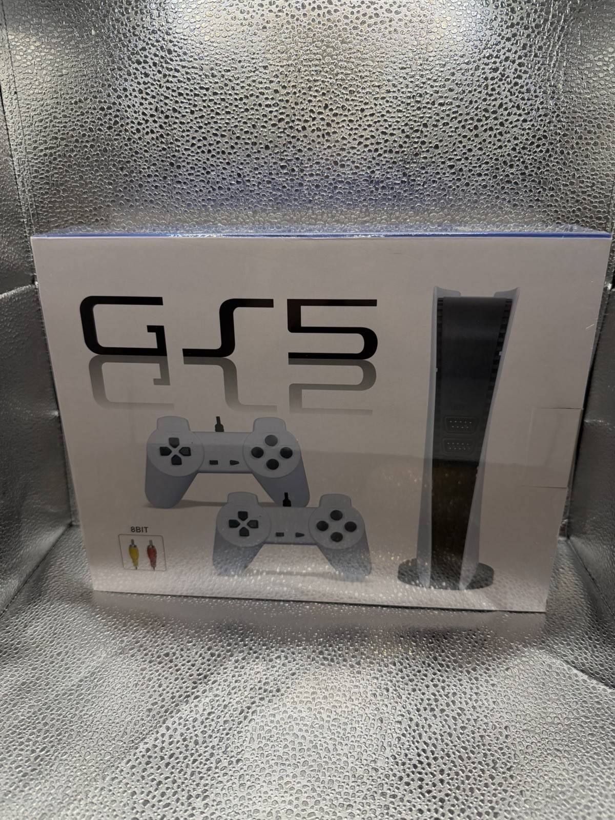 GS5 GameStation 5 Mini Home Console 2 Controllers Composite RCA AV White/Black