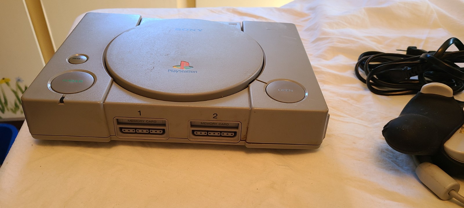 Sony PlayStation 1 PS1 Video Game System Bundle With 2 Controllers & Power Cord