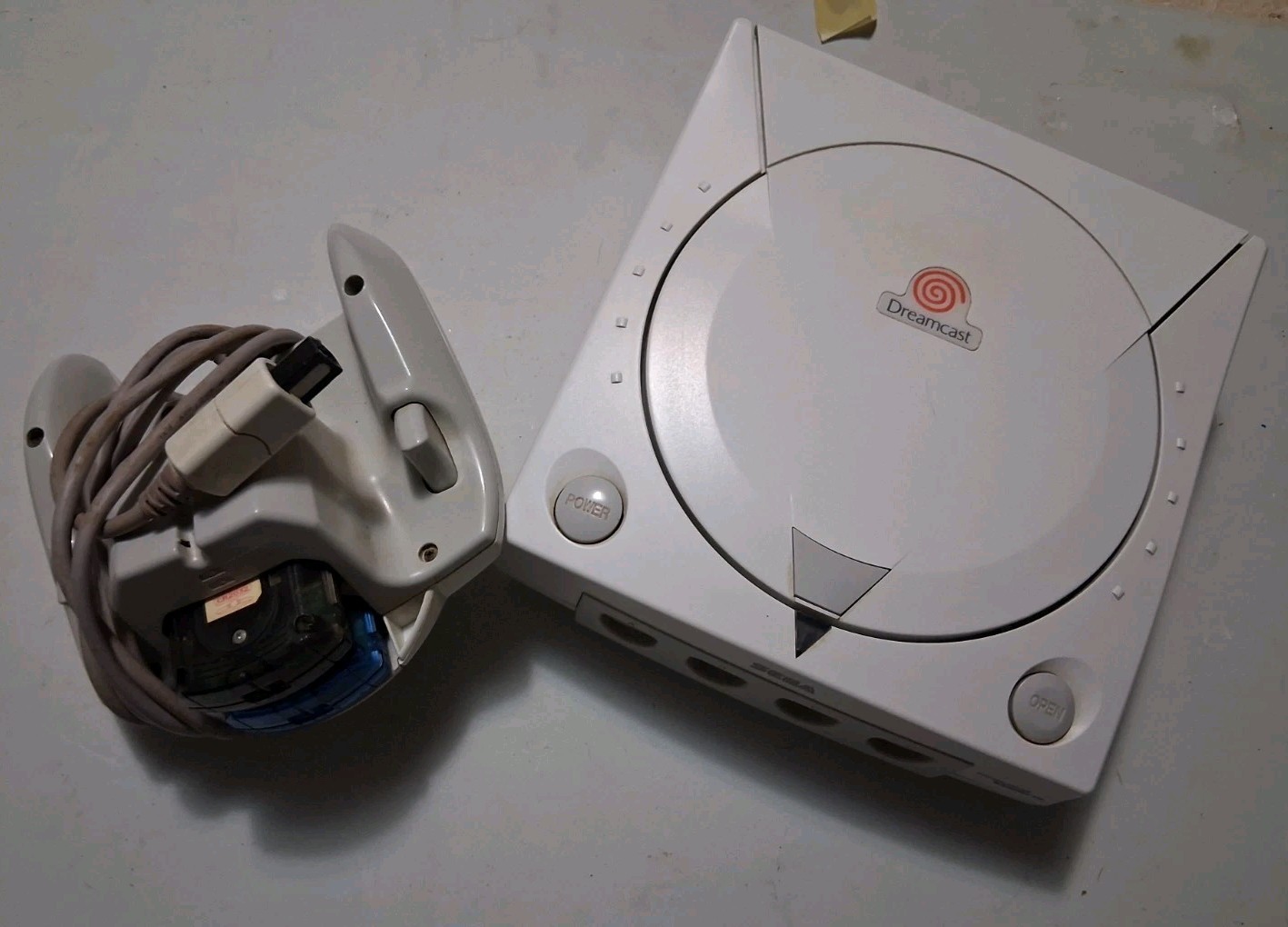 Vintage Sega Dreamcast HKT-3020 w/ Controller Memory Cards Tested for Power