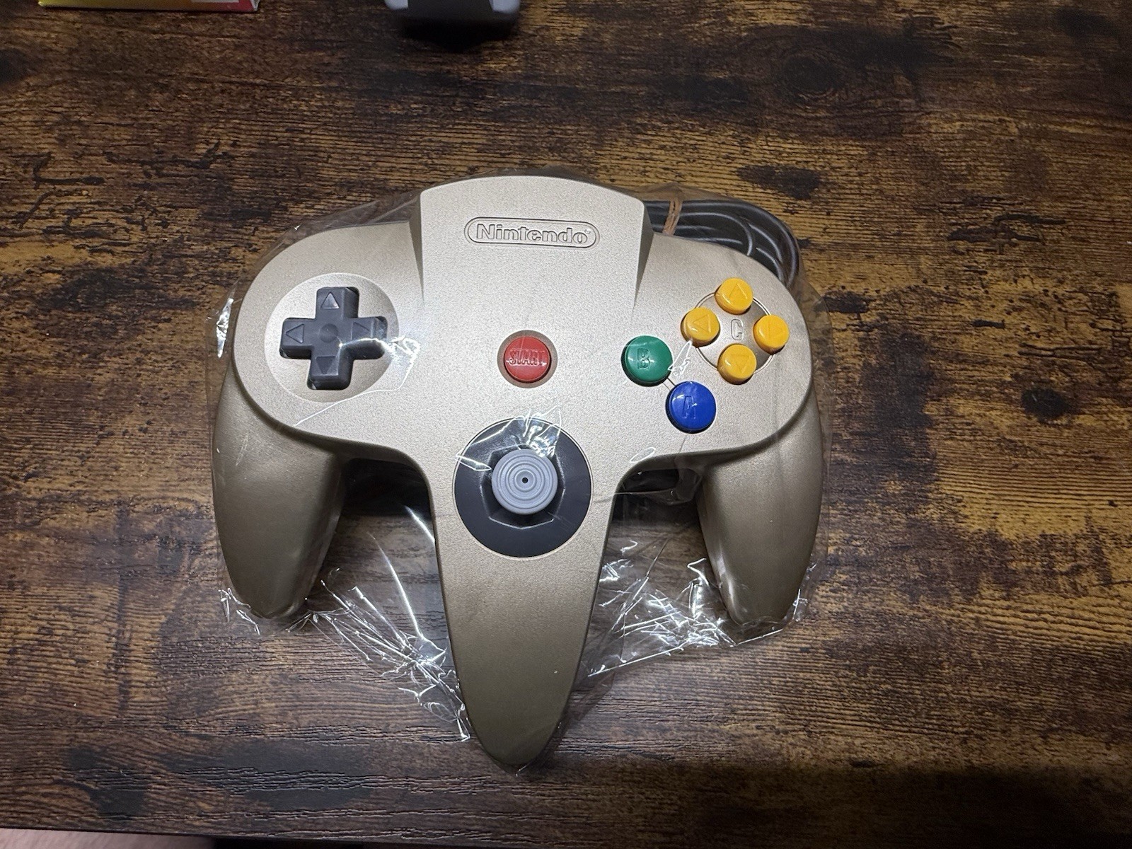 Gold Nintendo 64 Bundle W/ Transfer Pak & Rumble Pak TESTED & WORKING