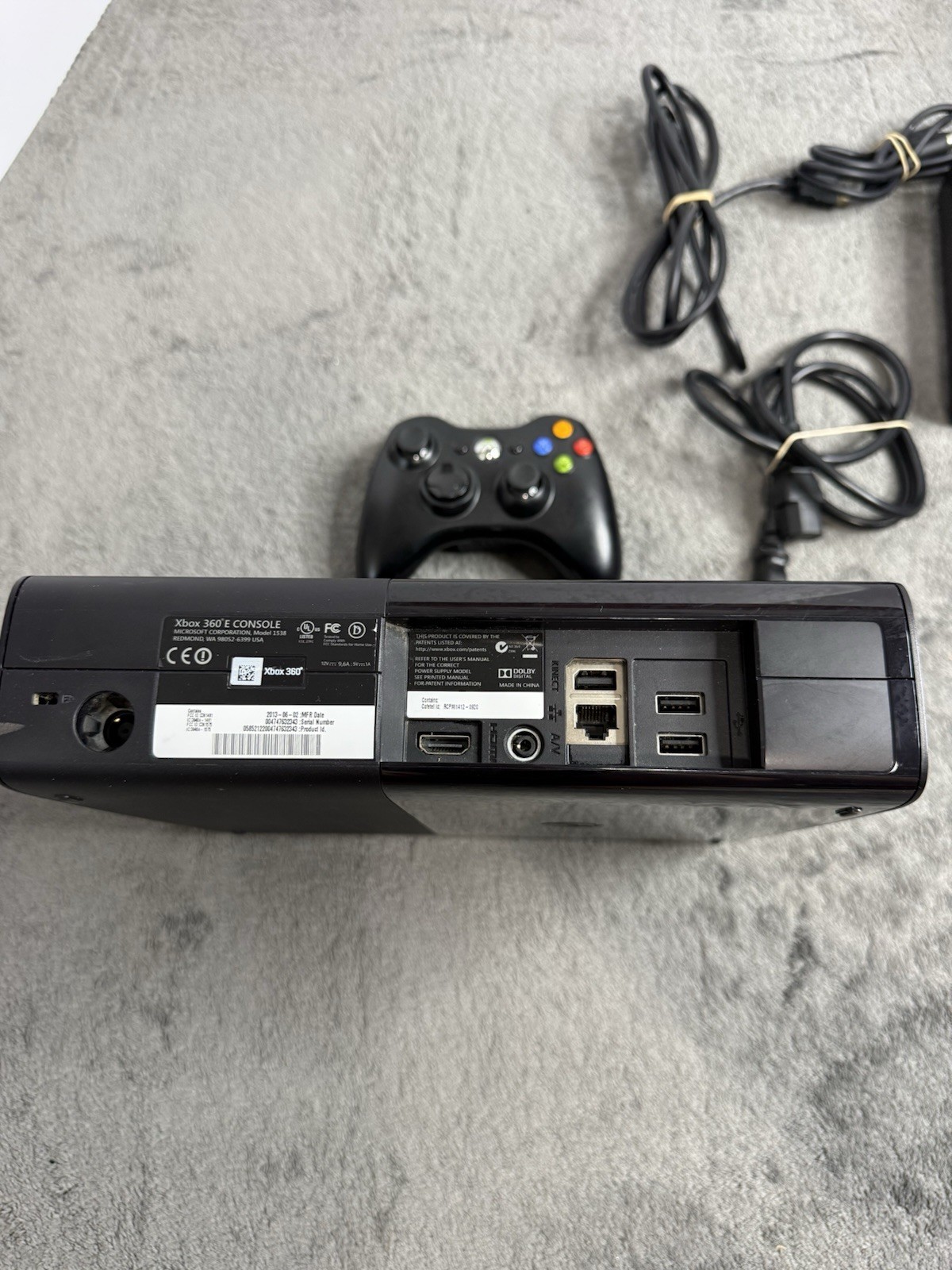 Xbox 360 E 1538 Console 500GB HDD Bundle W/ Controller Tested Works