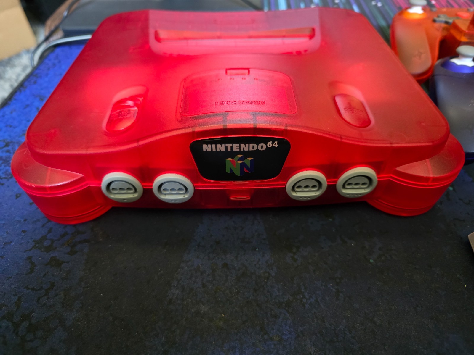 Nintendo 64 N64 Red HDMI 4 Brawler 64 Controllers Expansion Pack Forever Pak 64
