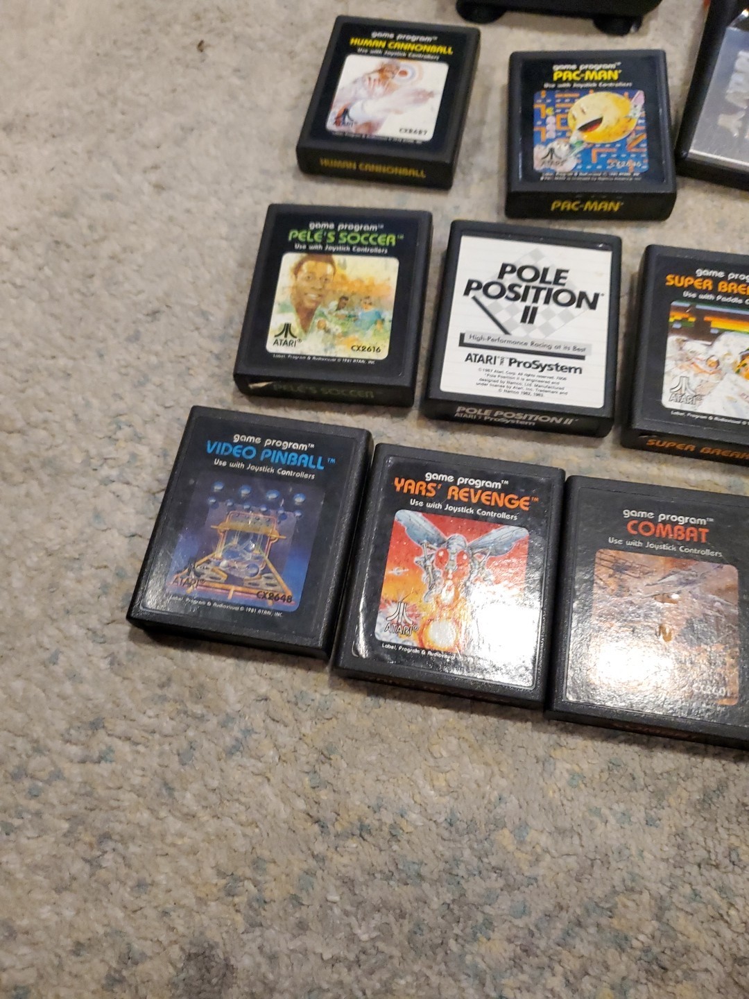 Atari 7800 Pro System Video Game Console, Games & Controllers UNTESTED Lot Of 16